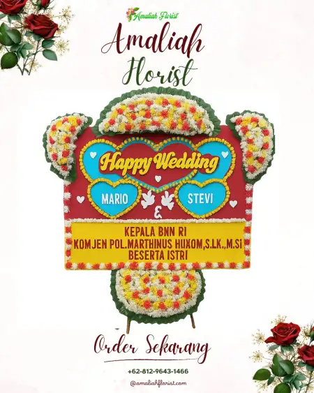 Papan Bunga Pernikahan Klampokan